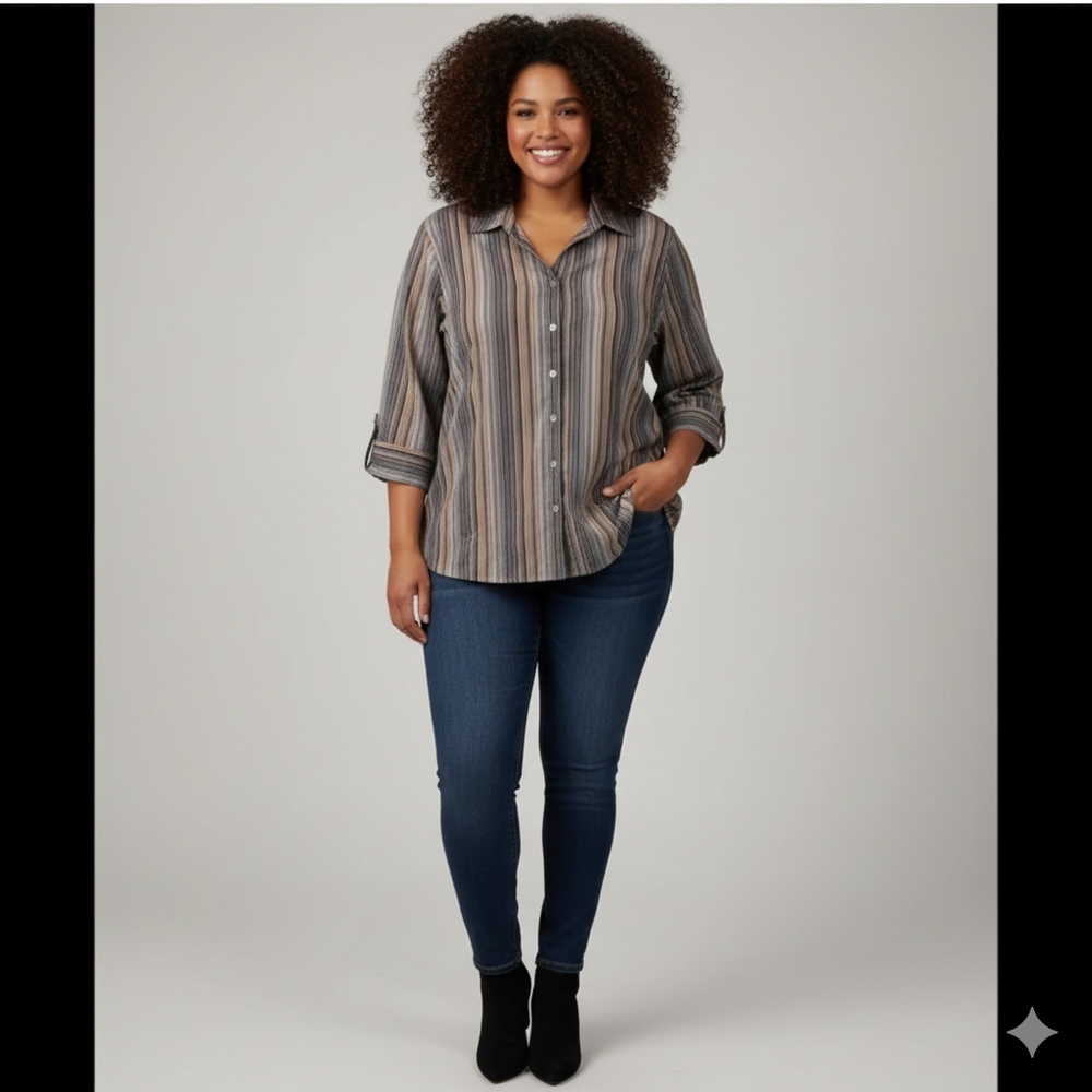 Pennington's Size 22 Button Up Blouse
